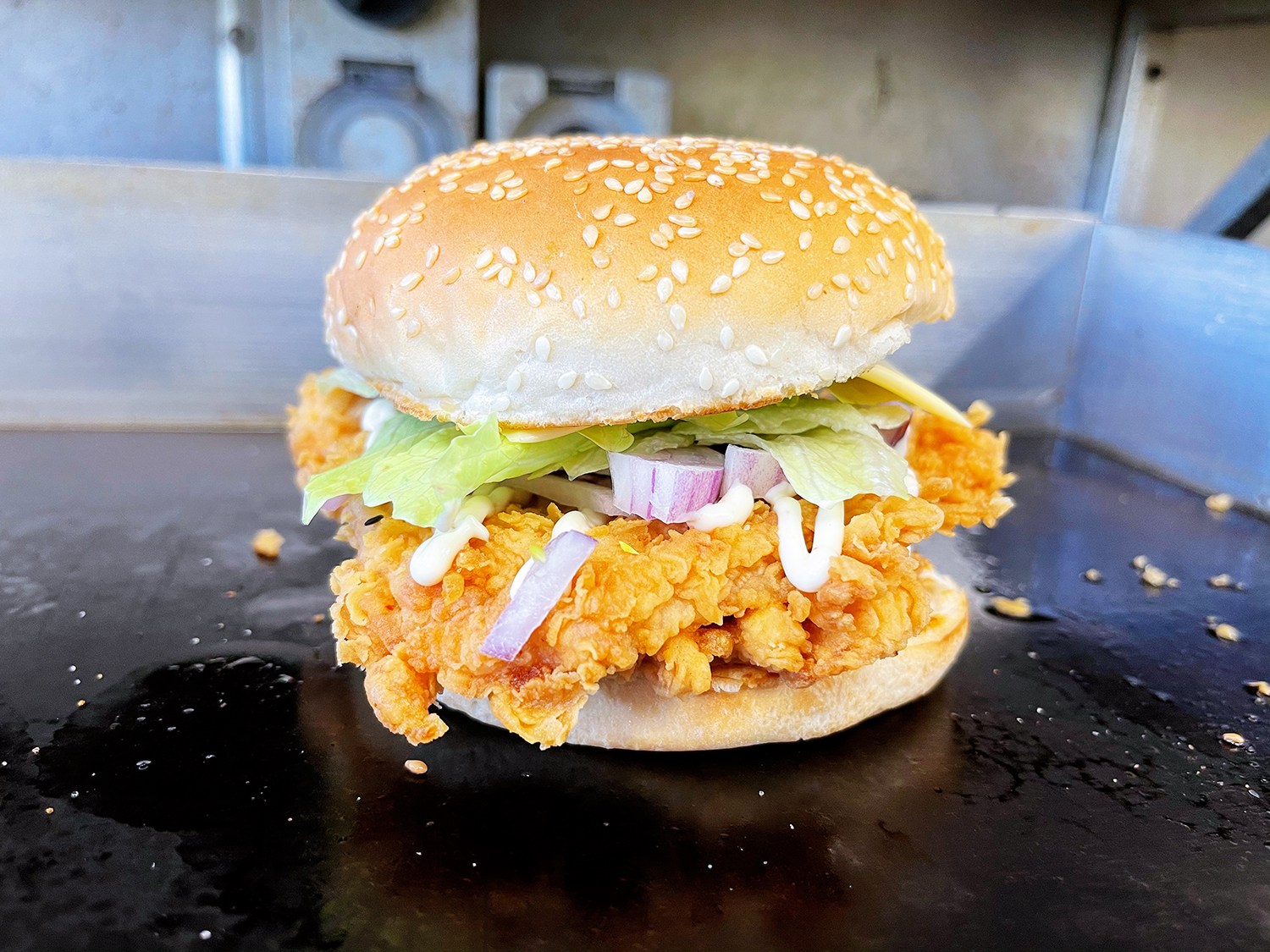 Small Crispy Spicy Chicken Burger